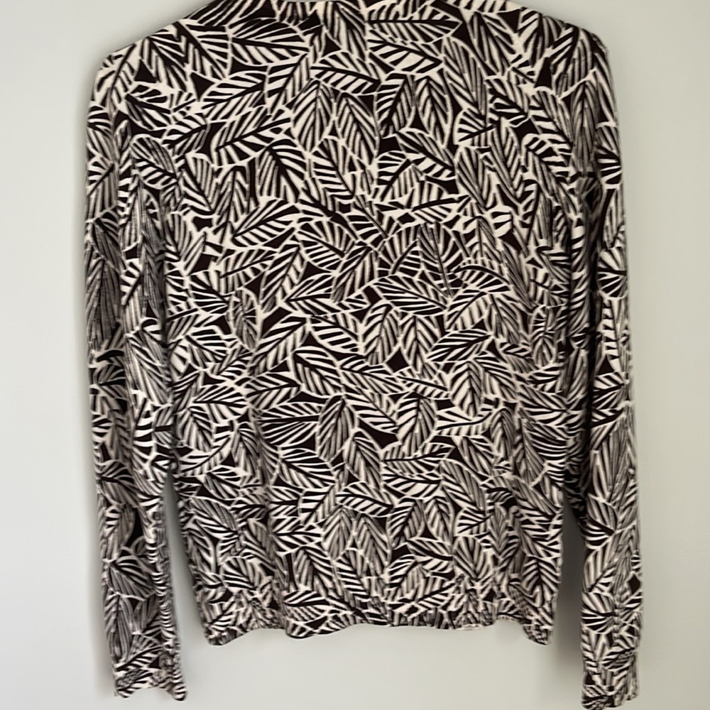 Lands’ End women’s small neutral print button cardigan excellent condition - Picture 4 of 5